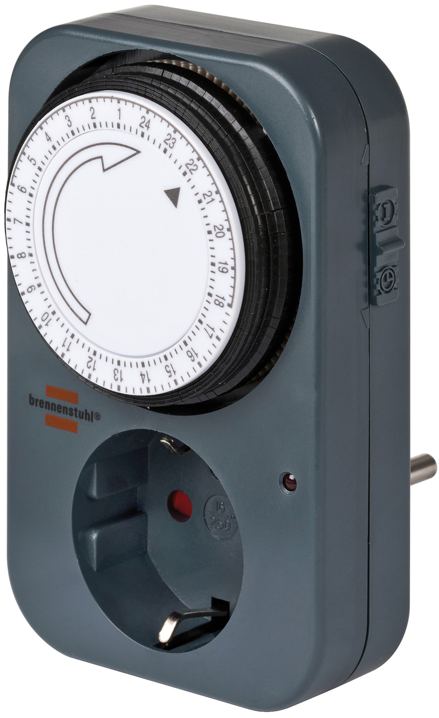 Brennenstuhl Zeitschaltuhr MZ 20 mechanische Timer-Steckdose mit grau 