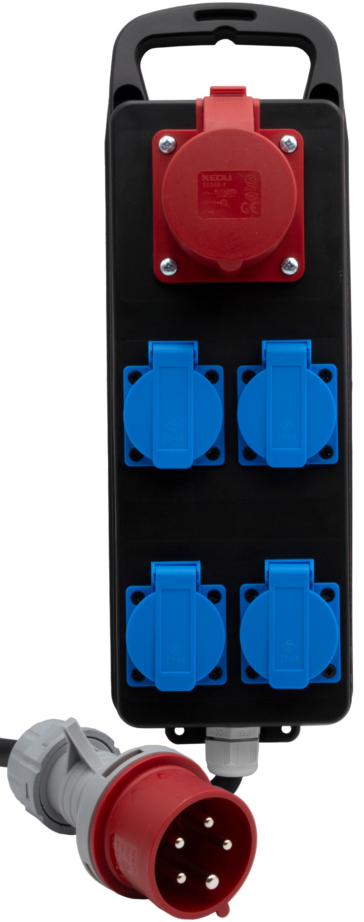 CEE Stromverteiler 20m - 16A 400V Auf 3x230V Schuko IP44