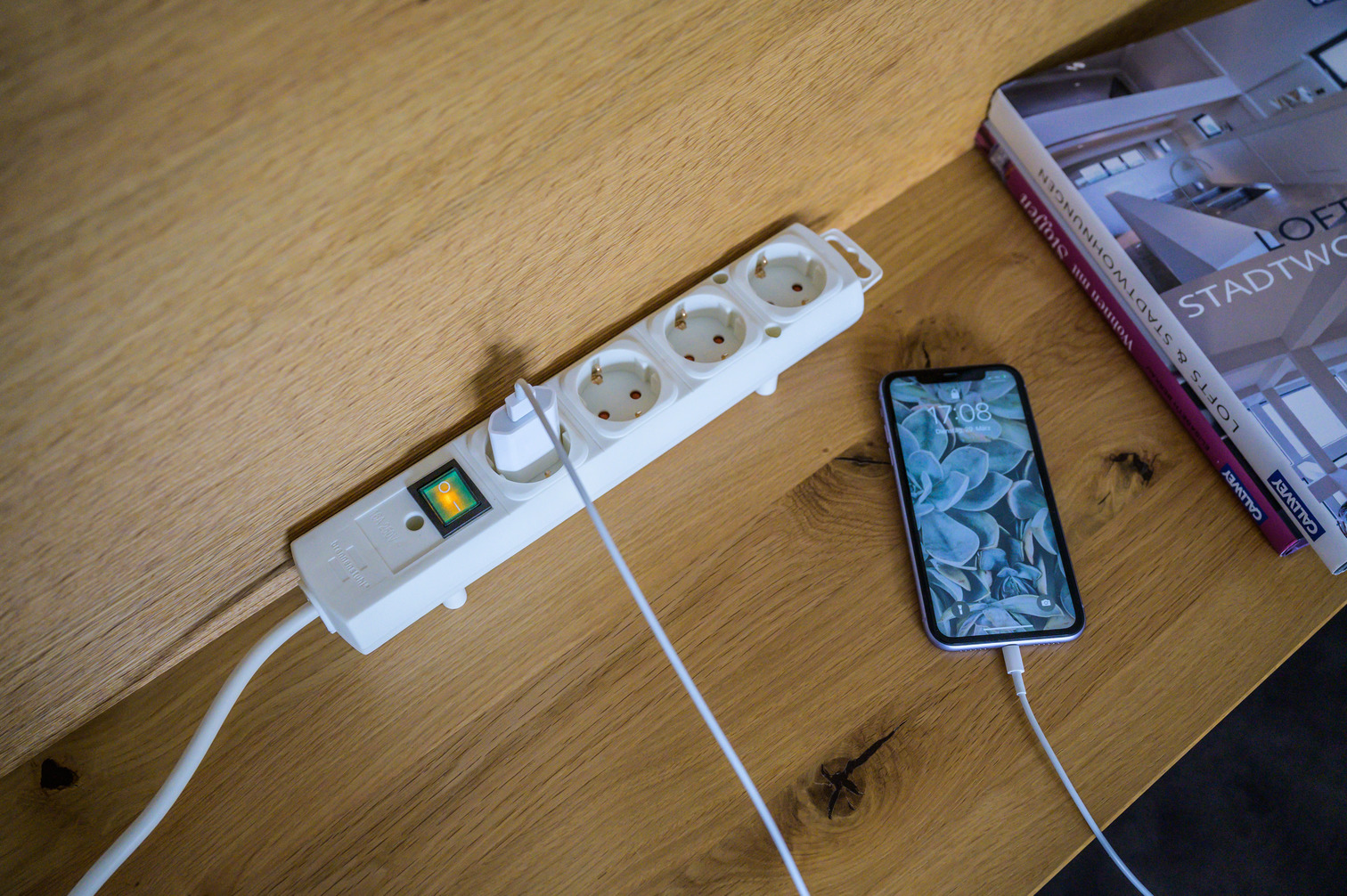 BAYKUL Verlängerungskabel Würfel-Steckdosenleiste 4-fach + 3 USB-Ports – 4 M In Weiß Steckdosenleiste Mit USB Baykul