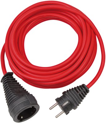 Qualitäts-Kunststoff-Verlängerungskabel 50m rot H05VV-F 3G1,5