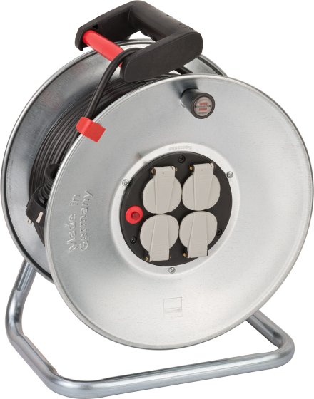 Garant SK 290 Kabeltrommel, 4x Schutzkontakt-Steckdosen 230V/16A, 50m H05VV-F 3G1,5 schwarz - Produktbild