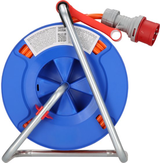 Garant CEE/5 Kabeltrommel ST 300 IP44, 1x CEE 400V/16A + 2x Typ F, 25m AT-N07V3V3-F 5G2,5 orange - Produktansicht