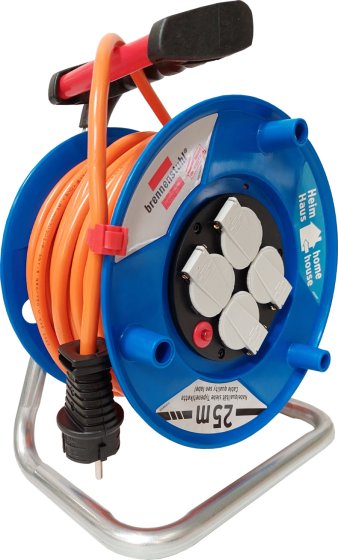 Garant ST 240 Kabeltrommel, 4x Schutzkontakt-Steckdosen 230V/16A, 25m AT-N07V3V3-F 3G1,5 orange - Produktbild