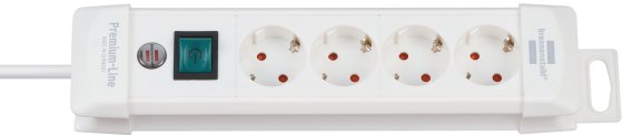 Premium-Line Steckdosenleiste 4-fach weiss 1,8m H05VV-F 3G1,5 - Produktbild