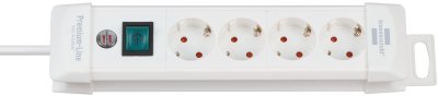 Premium-Line Steckdosenleiste 4-fach weiss 1,8m H05VV-F 3G1,5