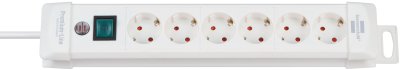 Premium-Line Steckdosenleiste 6-fach weiss 3m H05VV-F 3G1,5