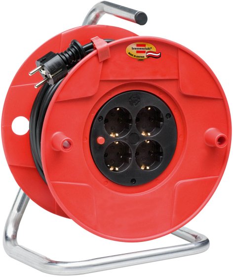 BAT Kabeltrommel 260, 4x Schutzkontakt-Steckdosen 230V/16A, 20m H05VV-F 3G1,5 schwarz (54 Stück/pro Palette) - Produktbild