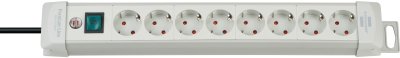 Premium-Line Steckdosenleiste 8-fach lichtgrau 3m H05VV-F 3G1,5