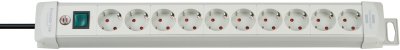 Premium-Line Steckdosenleiste 10-fach lichtgrau 3m H05VV-F 3G1,5