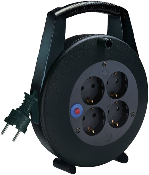 Vario Line XL Kabelbox 4-fach schwarz/schwarz 15m H05VV-F 3G1,5 - Produktbild