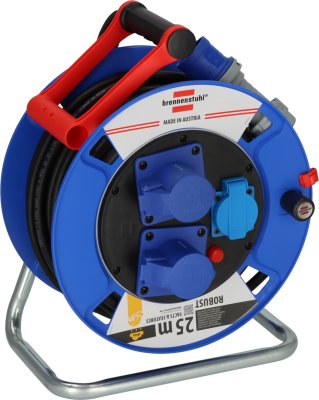 Garant® CEE/3 Kabeltrommel ST 300 IP44, 2x CEE 230V/16A + 1x Typ F, 25m H07RN-F 3G2,5
