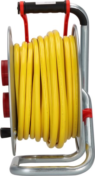 Professional CEE/5 Kabeltrommel SK 320 IP44 mit Phasenwender, 2xCEE/5 400V/16A, 1x Typ F, 25m AT-N07V3V3-F 5G2,5 gelb - Produktansicht