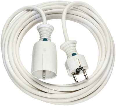 Kunststoff Verl&auml;ngerungskabel  2m H05VV-F 3G1,5 weiss