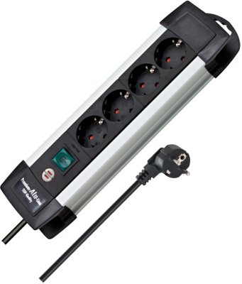 Premium-Alu-Line Steckdosenleiste 4-fach 1,8m H05VV-F 3G1,5