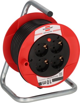 BAT Kabeltrommel ST 180, 4x Typ F, 10m H05VV-F 3G1.5 schwarz