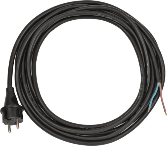 Anschlusskabel 5m schwarz H07RN-F 2x1,0 - Produktbild