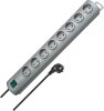 Primera-Line Steckdosenleiste 8-fach silber 2m H05VV-F 3G1,5