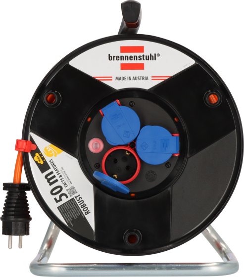BAT Kabeltrommel ST 290 IP44, 3x Typ F, 50m AT-N07V3V3-F 3G1,5 orange - Produktansicht