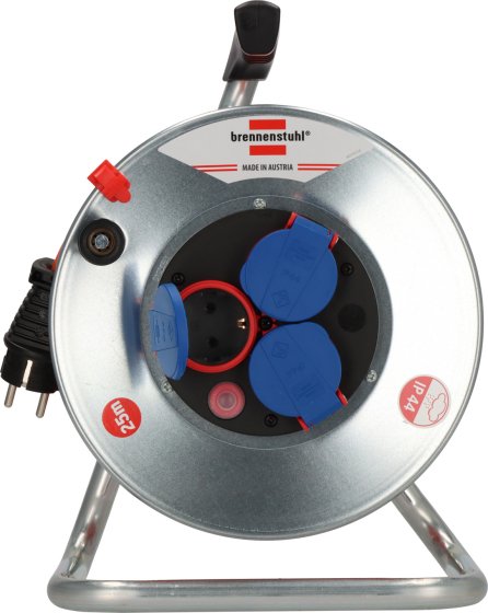 BAT Kabeltrommel SK 240 IP44, 3x Typ F, 25m AT-N07V3V3-F 3G1,5 orange - Produktansicht