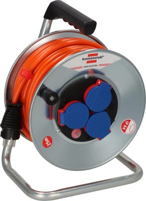 BAT Kabeltrommel SK 240 IP44, 3x Typ F, 25m AT-N07V3V3-F 3G1,5 orange