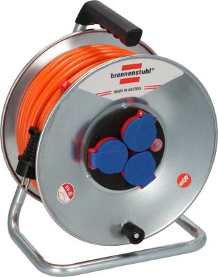 BAT Kabeltrommel SK 290 IP44, 3x Typ F, 40m AT-N07V3V3-F 3G1,5 orange