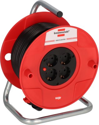 BAT Kabeltrommel ST 260, 4x Typ F, 40m H05VV-F 3G1.5 schwarz (VP54Stk)