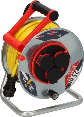 Professional Kabeltrommel SK 240 IP44 mit Bretec, 3x Typ F, 25m AT-N07V3V3-F 3G1,5 orange