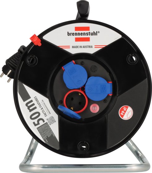 BAT Kabeltrommel ST 290 IP44, 3x Typ F, 50m H05RR-F 3G1.5 - Produktansicht