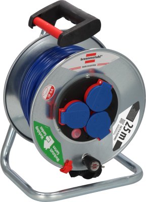 Garant&reg; Kabeltrommel SK 240 IP44, 3x Typ F, 25m AT-N05V3V3-F 3G1,5 blau