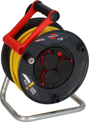Garant&reg; Kabeltrommel ST 240 IP44, 3x Typ F, 25m AT-N07V3V3-F 3G1,5 gelb