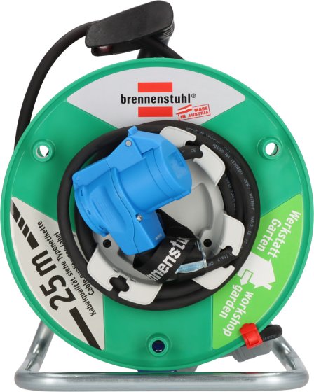 Garant CEE/3 G Camping-Kabeltrommel ST 290 IP44, Winkelkupplung CEE/Typ F, 25m H07RN-F 3G2,5 - Produktansicht