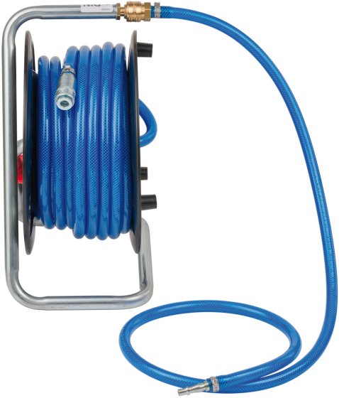Druckluftschlauchtrommel Anti Twist 20m Schlauch-Ø 9/15mm Armatur DIN, ohne Handgriffetikette 0496748 - Produktansicht
