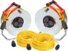 Power-Set B Stahl Plus IP 44 neutral Kabeltrommel 2x25m + Verlängerung 2x25m 3G1,5 AT-N07V3V3