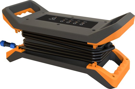 professionalLINE Mobiler 360° LED Strahler 200W CRI95, 6,7m H07RN-F 3G1,0 + 3,3m H05RN-F 2x1,0, 13600lm, IK08, IP44 - Produktbild