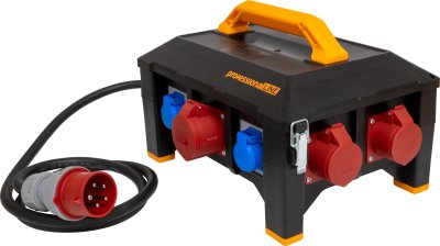 professionalLINE Gummi-Stromverteiler BSV 5 4/5 N560 AT 32A FI 2m H07RN-F 5G6,0 2xCEE 400V/32A, 2xCEE 400V/16A, 5x Schutzkontakt 230V/16A