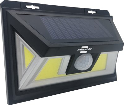 Solar LED-Wandleuchte SOL WL 400 mit PIR Bewegungsmelder, IP65, COB LED 10W, 400lm, schwarz