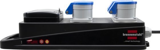 Portabler Stromverteiler BSV P CEE 230V/16A FI, 4x CEE Steckdosen, CEE Stecker, 2m H07RN-F 3G2.5 schwarz *IT* - Produktansicht