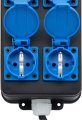 Portabler Stromverteiler BSV P Typ F 230V/16A, 6x Schutzkontakt-Steckdosen, Schutzkontakt-Stecker Typ F, 5m H07RN-F 3G2.5 schwarz - Produktansicht