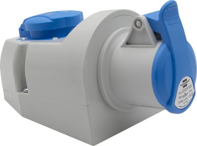 Kombi-Wandsteckdose mit CEE 230V/16A und Schutzkontakt Typ F IP44