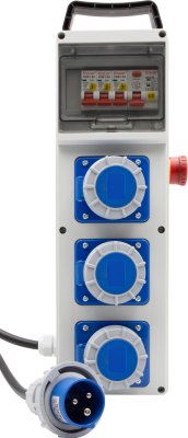 Stromverteiler BSV 4 ITRE1, EMO, RCD 30mA, 1.7m Kabel, 3x CEE 230V/16A IP67