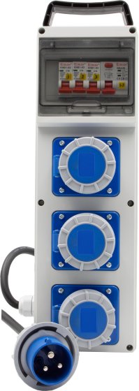Stromverteiler BSV 4 ITR1, RCD 30mA, 1.7m Kabel, 3x CEE 230V/16A IP67 - Produktbild