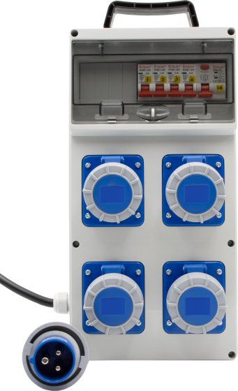 Stromverteiler BSV 4 ITR2, RCD 30mA, 1.7m Kabel, 4x CEE 230V/16A IP67 - Produktbild