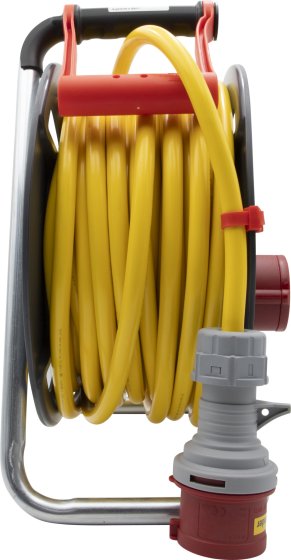 Professional CEE/5 Kabeltrommel 300 ST IP44, Phasenwender, 1xCEE 400V/16A + 2x230V Typ F, 25m AT-N07V3V3-F 5G2,5 - Produktansicht