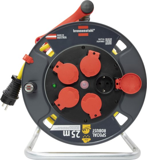 Professional Kabeltrommel 300 ST IP44, 5 Steckdosen, 25m AT-N07V3V3-F 3G1,5 - Produktansicht