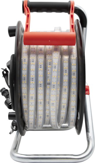 LED-Lichtschlauch BS2540SI S auf Aufbewahrungstrommel, 25m, 4000K, einseitig, 2m H07RN-F 2G1,5 Typ C (IP44) - Produktansicht