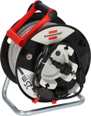 LED-Lichtschlauch BS2540SI S auf Aufbewahrungstrommel, 25m, 4000K, einseitig, 2m H07RN-F 2G1,5 Typ C (IP44)