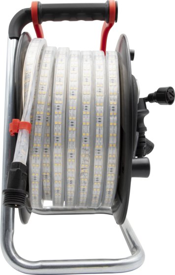 LED-Lichtschlauch BS2540SI D auf Aufbewahrungstrommel, 25m, 4000K, beidseitig, 2m H07RN-F 2G1,5 Typ C (IP44) - Produktansicht