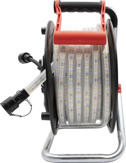 LED-Lichtschlauch BS2540SI D auf Aufbewahrungstrommel, 25m, 4000K, beidseitig, 2m H07RN-F 2G1,5 Typ C (IP44) - Produktansicht