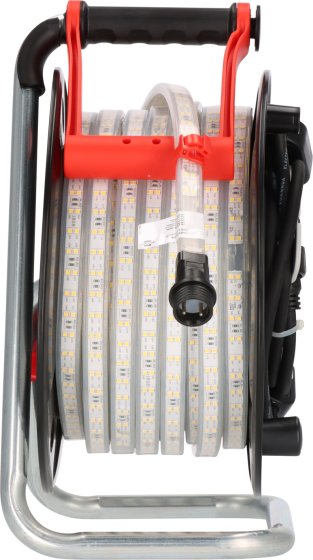LED-Lichtschlauch BS2540SI D auf Aufbewahrungstrommel, 25m, 4000K, beidseitig, 2m H07RN-F 2G1,5 Typ C (IP44) - Produktansicht
