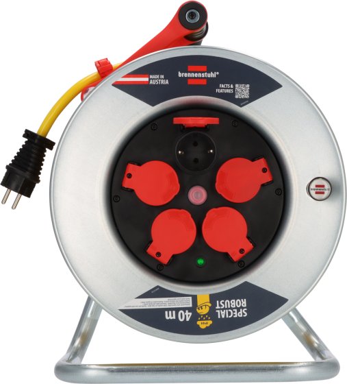 Professional Kabeltrommel SK 320 IP44, 5x Typ F, 40m AT-N07V3V3-F 3G2,5 gelb - Produktansicht